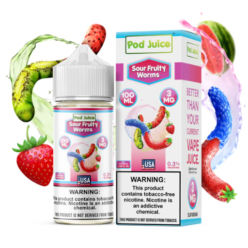 [Q-3094-31] POD JUICE 30ML (35MG, Sour Fruity Worms)