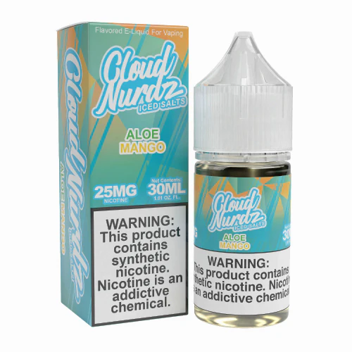 [Q-1628-32] CLOUD NURDZ SALTS ICED 30ML (25MG, Aloe Mango)