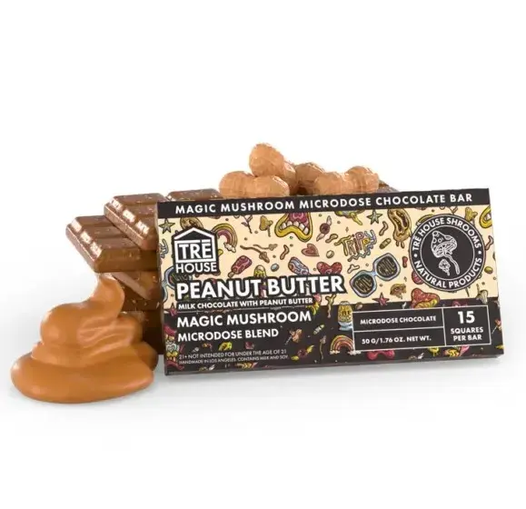 [Q-4351-05] TRE HOUSE MAGIC MUSHROOMS CHOCOLATE BAR 10PK a Box (Peanut Butter)