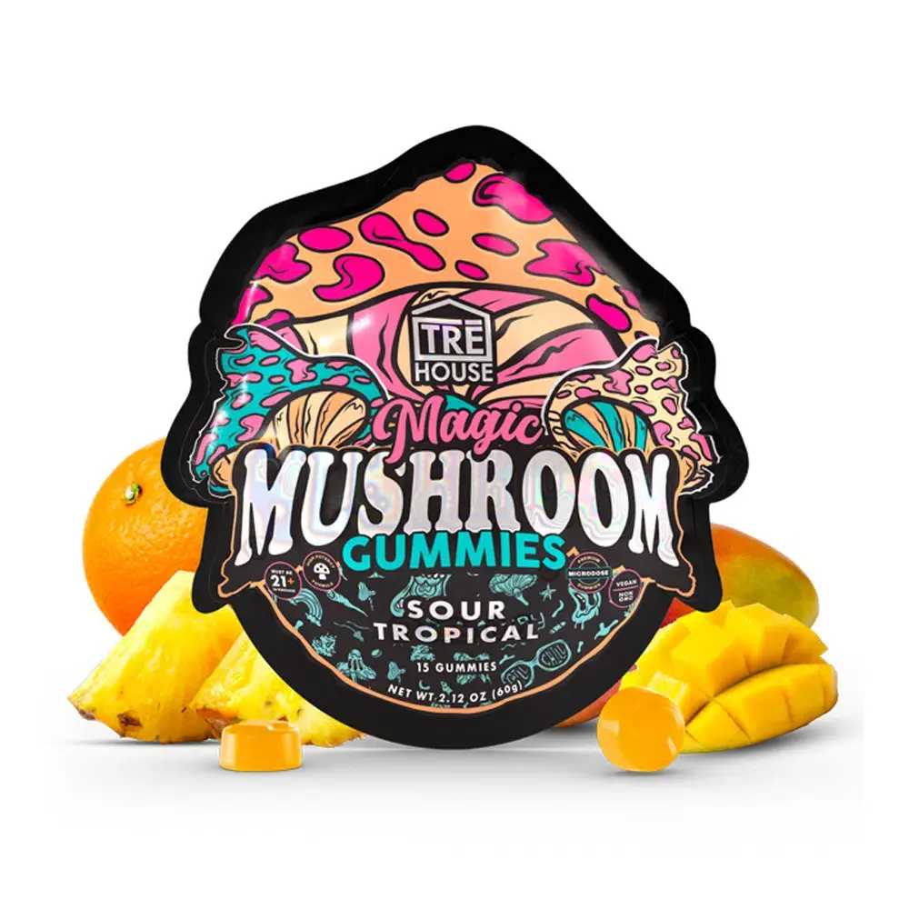 [Q-4353-05] TRE HOUSE MUSHROOM GUMMIES 15ct 10PK Box (Sour Tropical)
