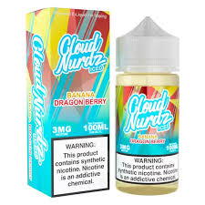 [Q-1626-28] CLOUD NURDZ ICED 100ML (6mg, Banana Dragonberry)