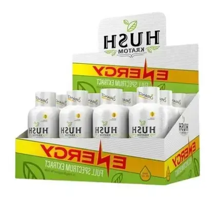 [Q-2627-06] HUSH DISPLAY OF 12CT (Energy 2oz Kratom Shot)