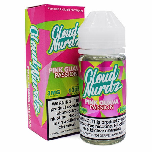 [Q-1625-27] CLOUD NURDZ 100ML (3mg, Pink Guava Passion)