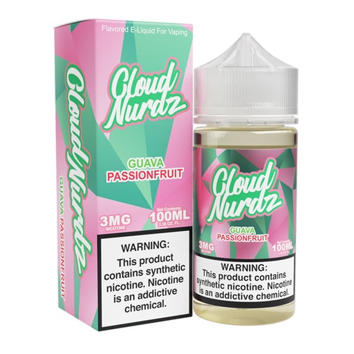 [Q-1625-28] CLOUD NURDZ 100ML (3mg, Guava Passion Fruit)
