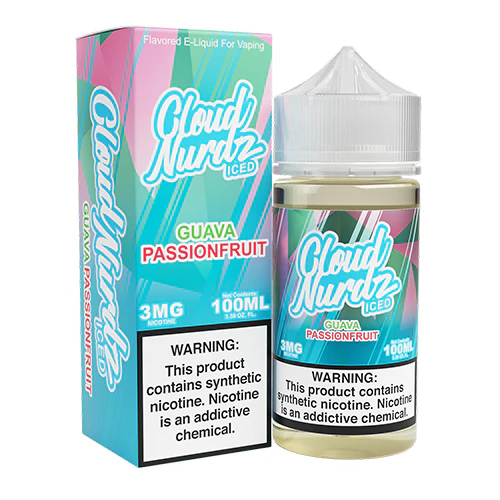 [Q-1626-37] CLOUD NURDZ ICED 100ML (3mg, Guava Passion Fruit)
