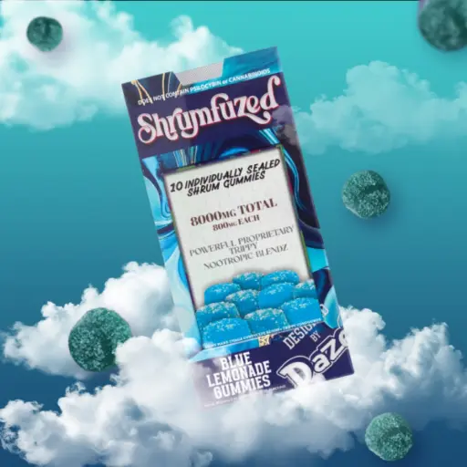 [Q-4352-02] SHRUMFUZED GUMMIES 8000MG  10PK  5 PER BOX (Blue Lemonade)