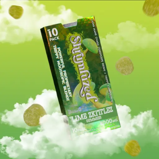 [Q-4352-03] SHRUMFUZED GUMMIES 8000MG  10PK  5 PER BOX (Lime Zkittlez)