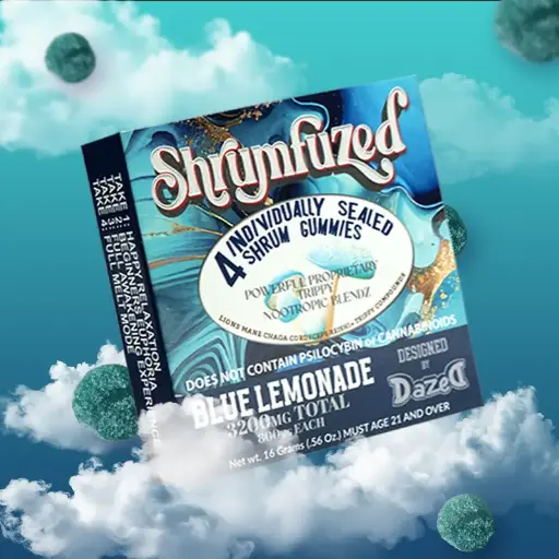 [Q-4356-01] Dazed SHRUMFUZED 4PK GUMMIES 800MG EACH 10PER BOX  (Blue Lemonade)