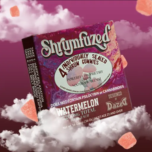 [Q-4356-02] Dazed SHRUMFUZED 4PK GUMMIES 800MG EACH 10PER BOX  (Watermelon)