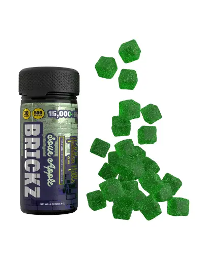 [T-1103-02] HIDDEN HILLS BLEND BRICKZ 15000MG 1CT (Sour Apple)