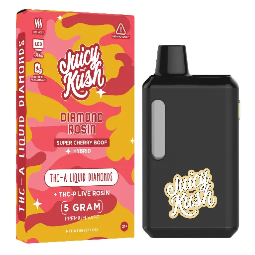 [Q-4259-05] Juicy Kush 5g Disposable THC-A (Super Cherry Boof)