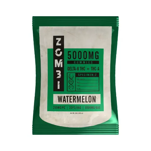 [Q-4265-02] ZOMBI 5000mg Gummies DELTA-8 THC-A (Watermelon)