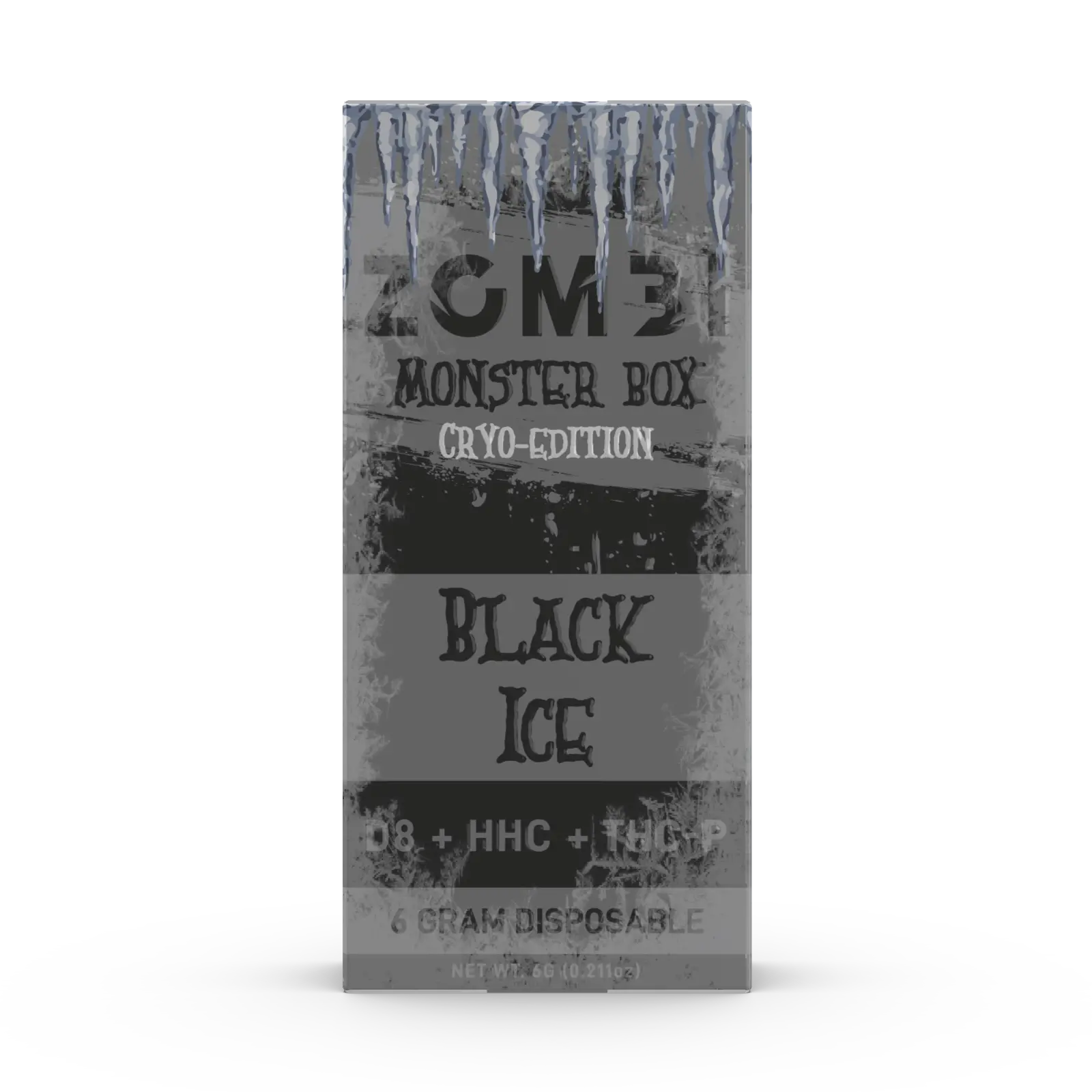 [Q-4266-01] ZOMBI 6g Monster Box Disposable D8 HHC THC-P 6PK (Black Ice)