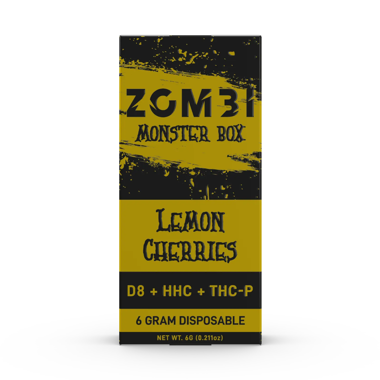 [Q-4266-04] ZOMBI 6g Monster Box Disposable D8 HHC THC-P 6PK (Lemon Cherries)