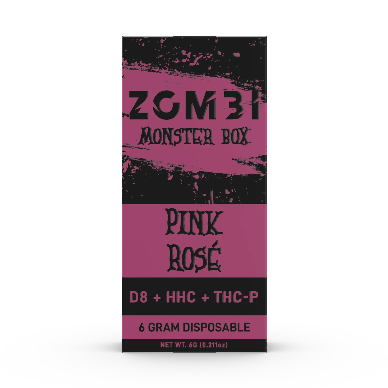 [Q-4266-07] ZOMBI 6g Monster Box Disposable D8 HHC THC-P 6PK (Pink Rose)