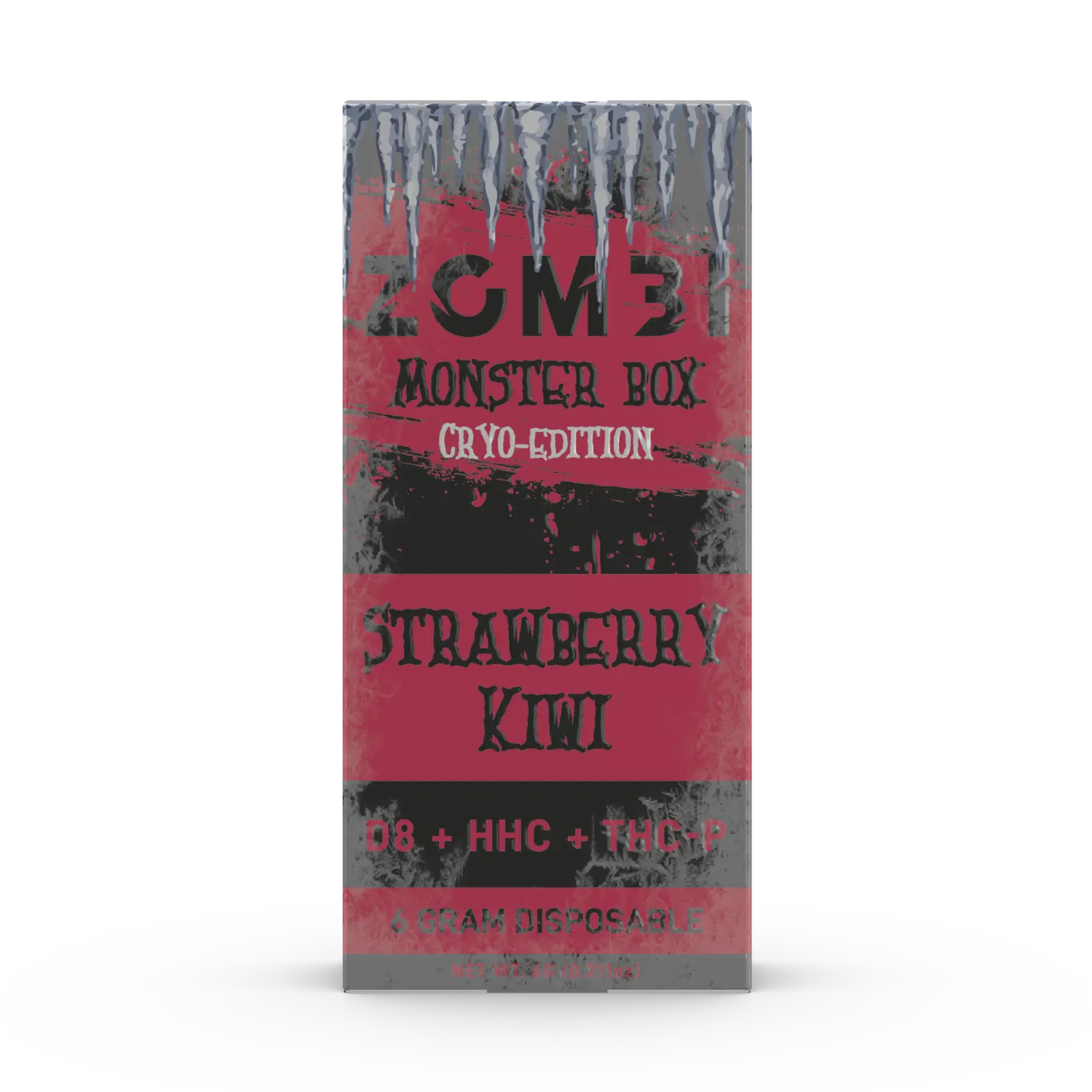 [Q-4266-08] ZOMBI 6g Monster Box Disposable D8 HHC THC-P 6PK (Strawberry Kiwi)
