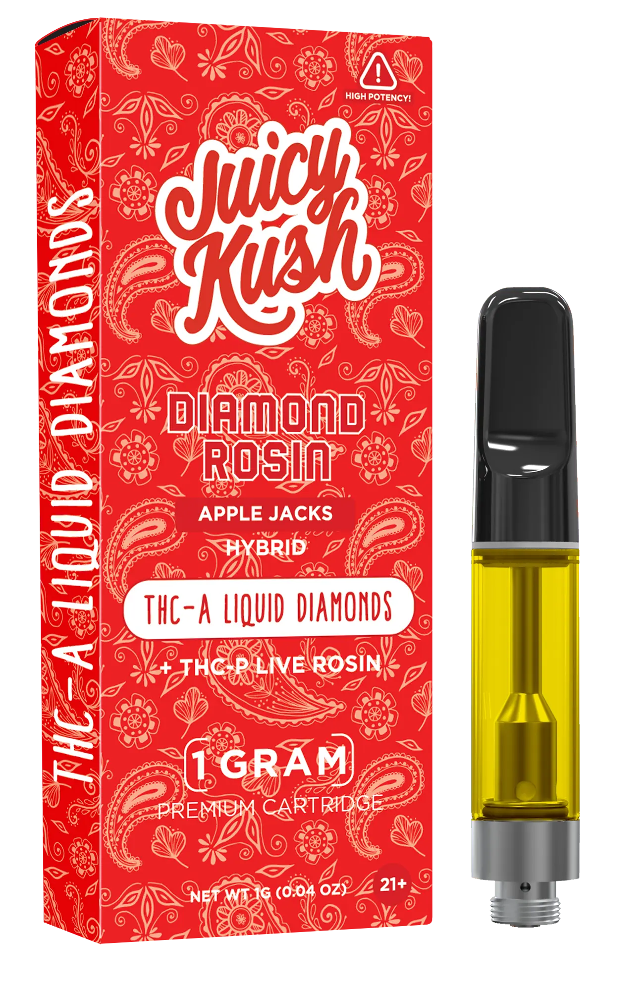 [Q-4255-02] JUICY KUSH 1G Cartridges THC-A THC-P 5PK a BOX (Apple Jacks)