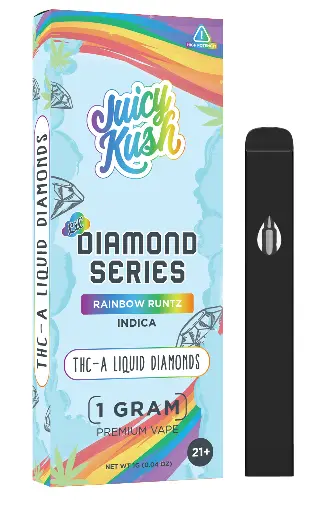 [Q-4257-01] JUICY KUSH 1g Disposable THC-A (Rainbow Runtz)