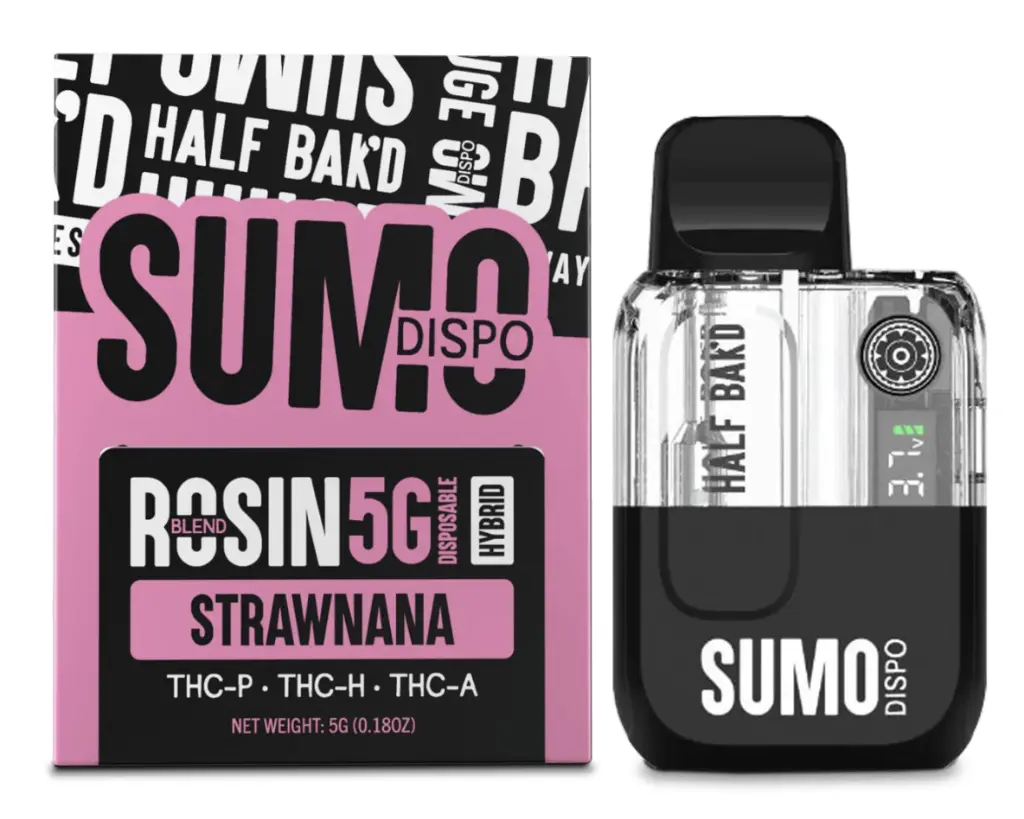 Half Bak’d -SUMO Live Rosin Disposable 5G THC-P, THCH, and THCA 5pk Box
