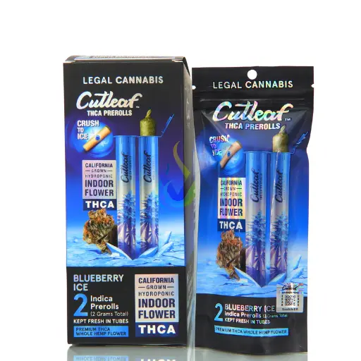 [T-1249-02] CUTLEAF THCA PRE-ROLLS ICE (Blueberry)