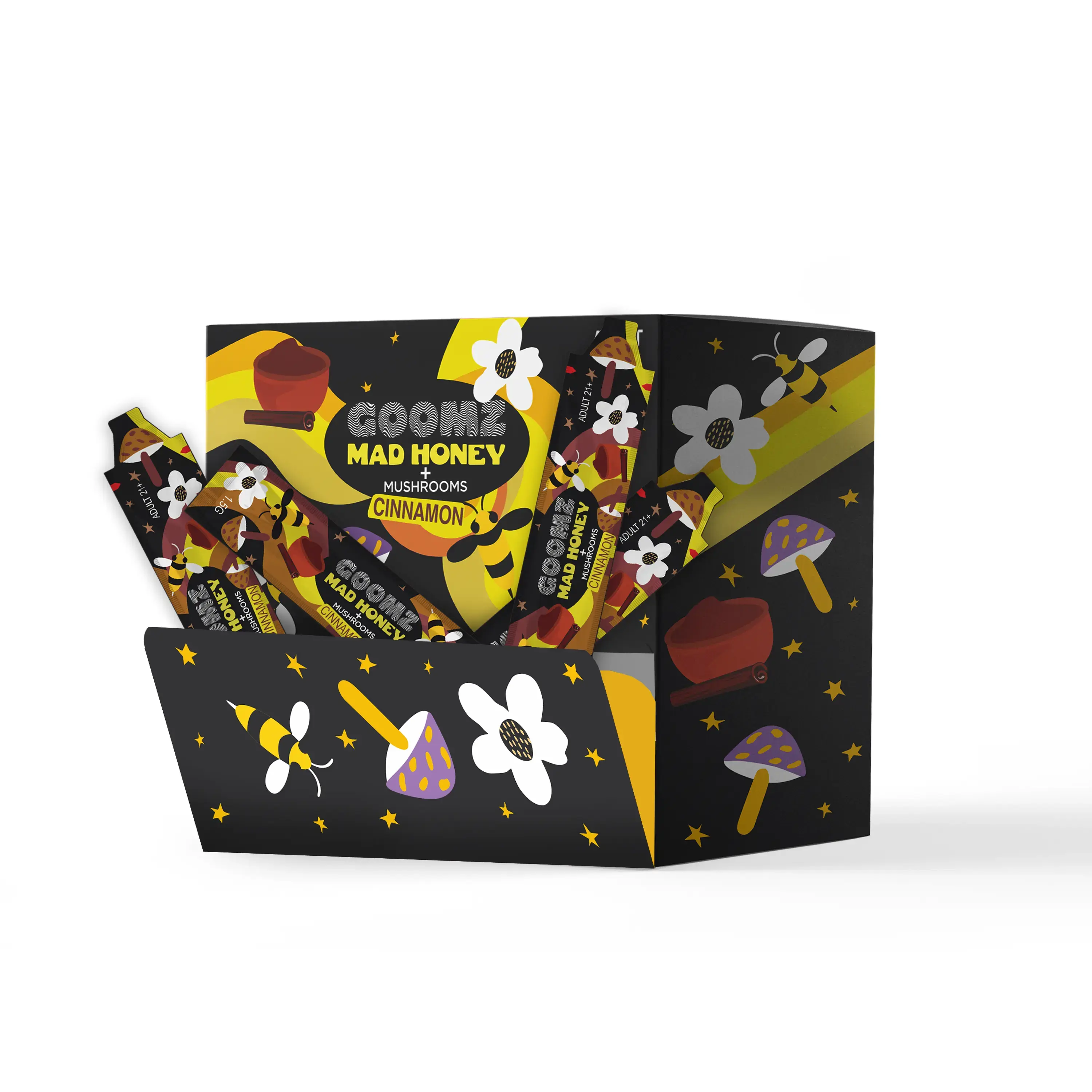 [Q-4308-01] GOOMZ MAD HONEY MUSHROOMS 40CT (CINNAMON)