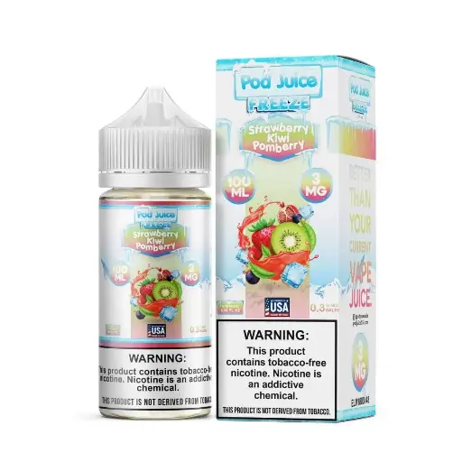 [Q-4319-24] POD JUICE FREEZE 100ML (6MG, Strawberry Kiwi Pomberry)