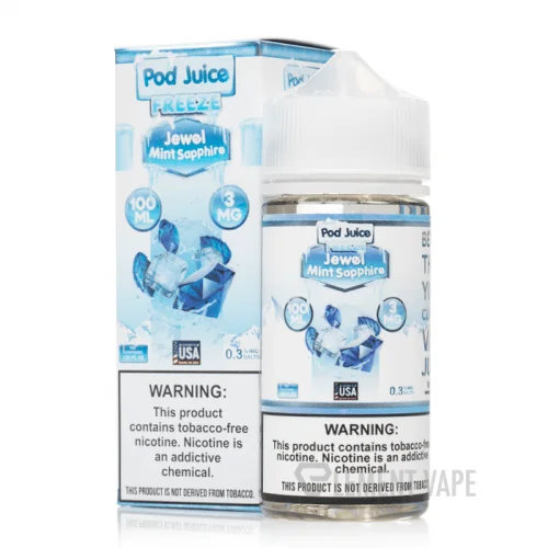 [Q-4319-20] POD JUICE FREEZE 100ML (3MG, Jewel Mint Sapphire)