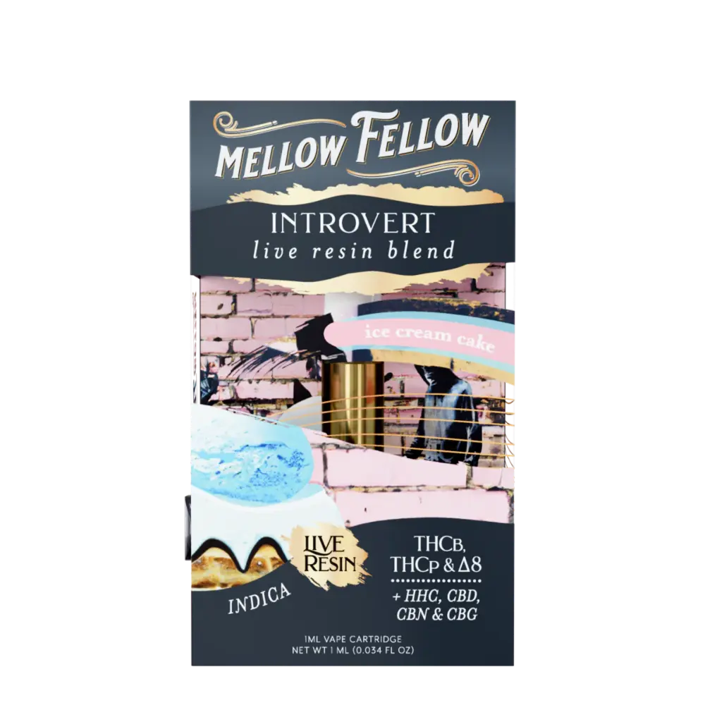 [Q-4320-01] Mellow Fellow 1ML Cart Live Resin 6PK a Box (Ice Cream cake)