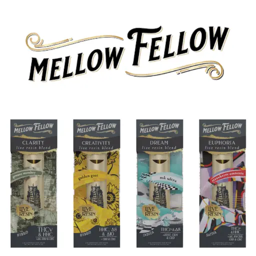 [Q-4321-04] Mellow Fellow 2ML Disposable live resin  6PK a Box (Forbidden Fruit)