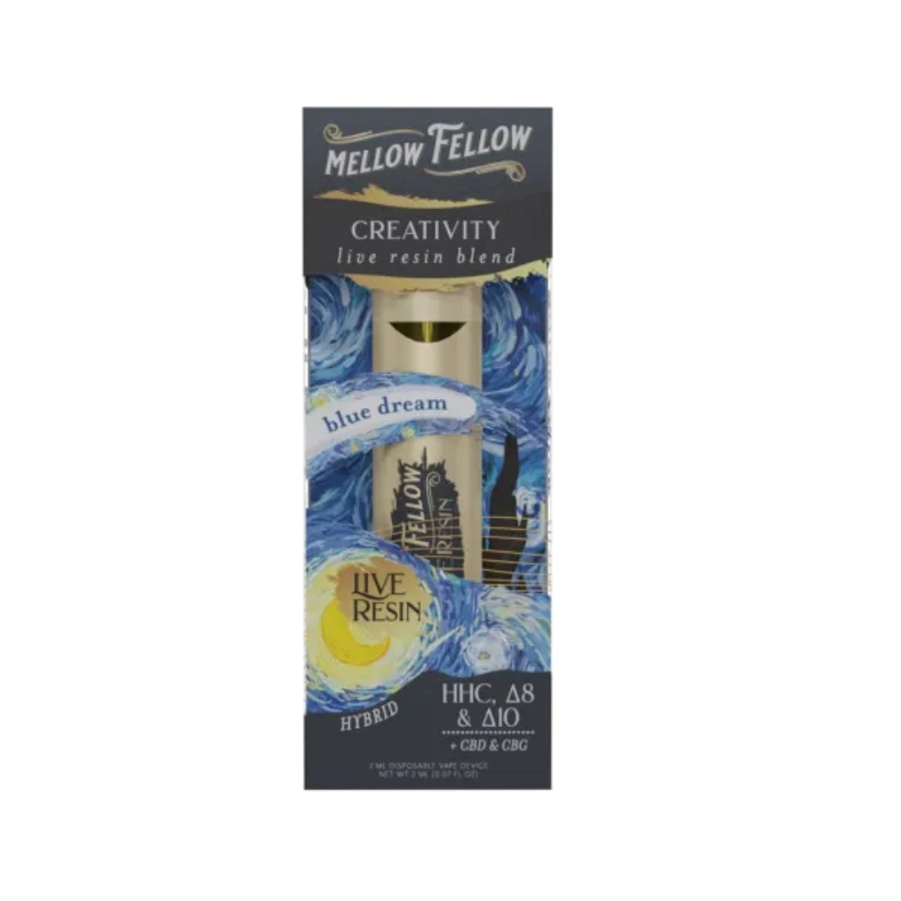 [Q-4321-05] Mellow Fellow 2ML Disposable live resin  6PK a Box (Blue Dream)