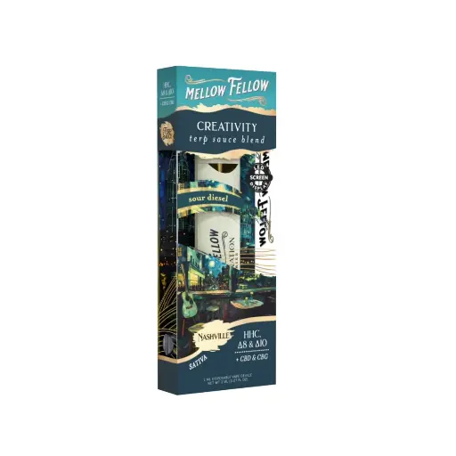 [Q-4322-03] Mellow Fellow 2ML Disposable Terp With Screen 6PK a Box (Sour Diesel)
