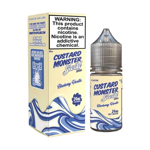 [Q-4334-05] Custard Monster Swirl Salt Nic 30ml (48MG, Blueberry Vanilla)