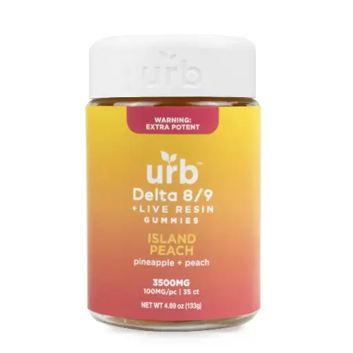 [T-1127-01] LIFTED MADE URB 3500MG D8/D9 GUMMIES (Island Peach)