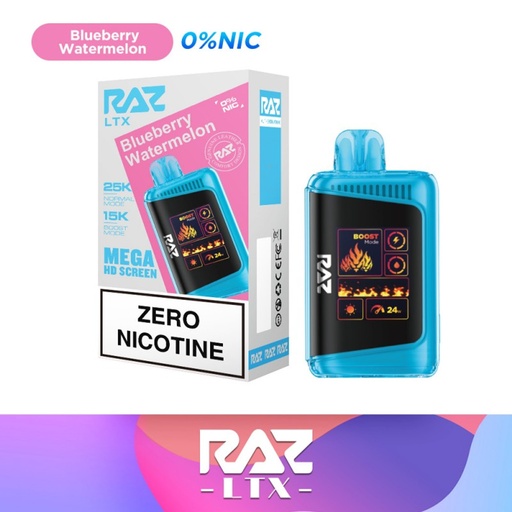 [Q-4475-02]  Raz LTX 25K 16ML 0% NICOTINE FREE (Blueberry Watermelon)
