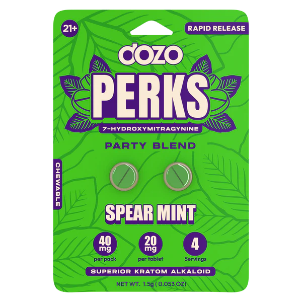 DOZO PERKS 2CT 40MG 7-HYDROXYMITRAGYNINE