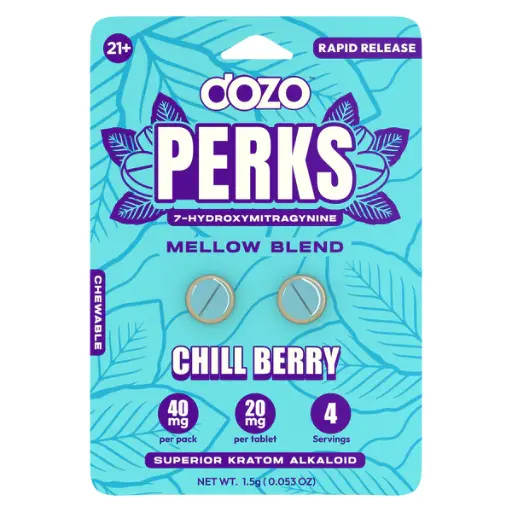 [Q-4568-04] DOZO PERKS 2CT 40MG 7-HYDROXYMITRAGYNINE (CHILL BERRY | MELLOW BLEND)