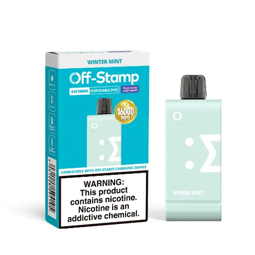 [Q-2942-09] OFF STAMP 16,000 Puff POD 17ML 5PK (Winter Mint)