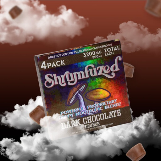 [Q-4355-04] SHRUMFUZED 4PK CHOCOLATES 800MG EACH 10PER BOX (Holiday Chocolate)