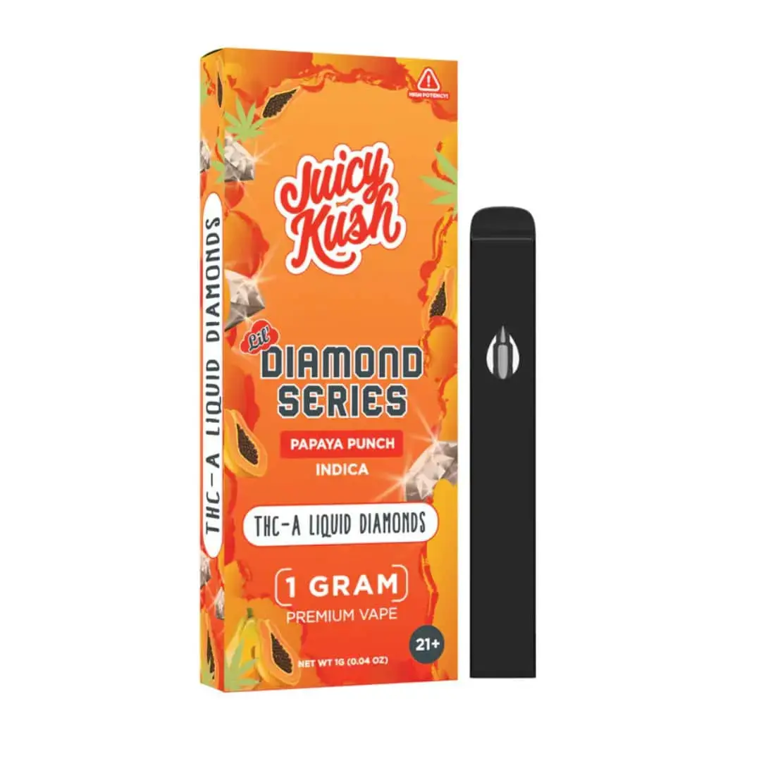 [Q-4257-07] JUICY KUSH 1G Disposable THC-A 5PK a Box (Papaya Punch)