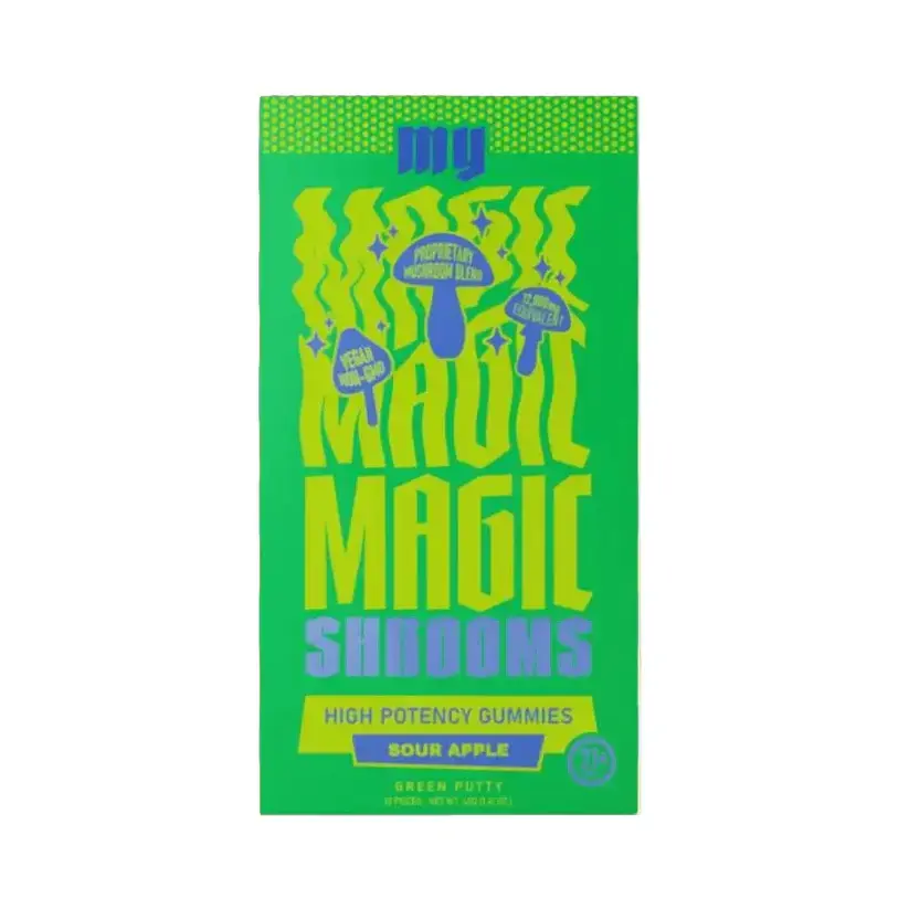 [Q-4380-05] MY MAGIC MUSHROOM GUMMIES 10PC 6PK Display (Sour Apple)