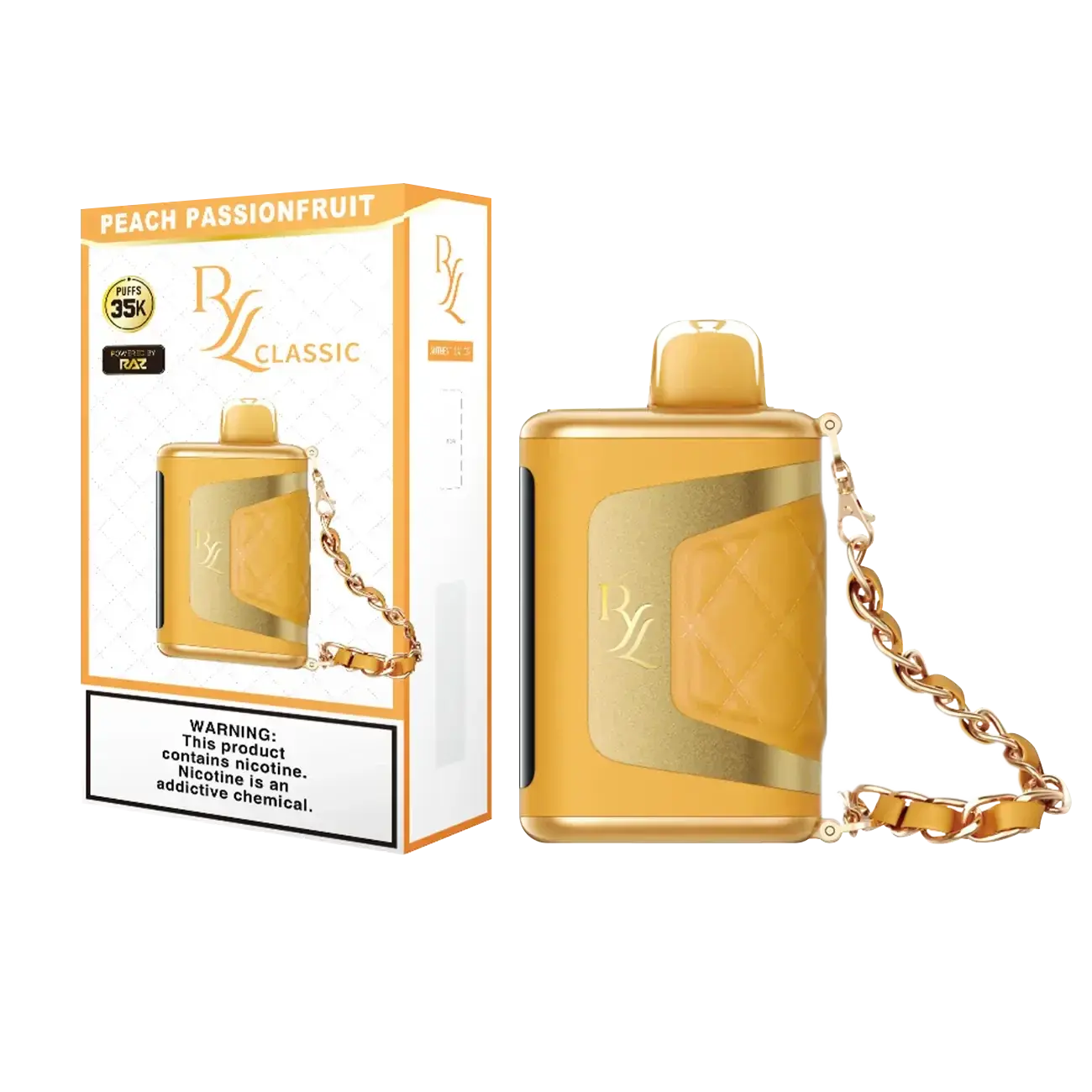 [Q-4742-02] RAZ RYL CLASSIC 35K PUFF DISPO (PEACH PASSIONFRUIT)