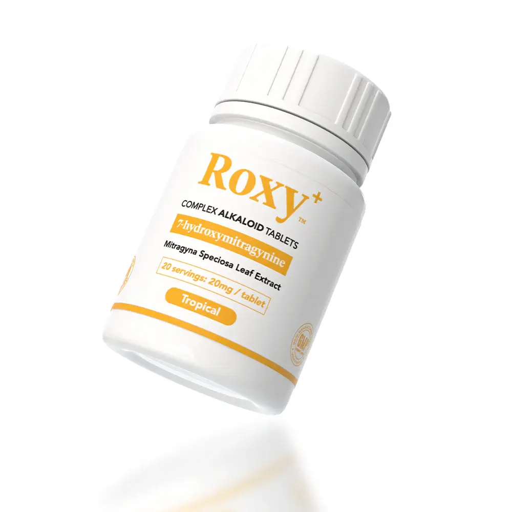 [Q-4227-04] Roxy Complex Alkaloid 7-hydroxymitragynine Tablets (10 Ct per jar Torpical 200MG)
