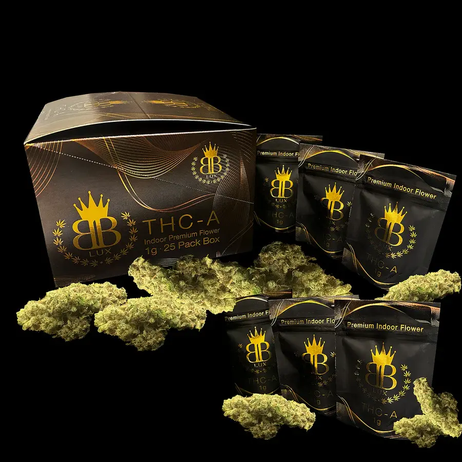 [Q-4760-05]  Budz Burn LUX THC-A Flower 3.5G Jar (Biscotti)