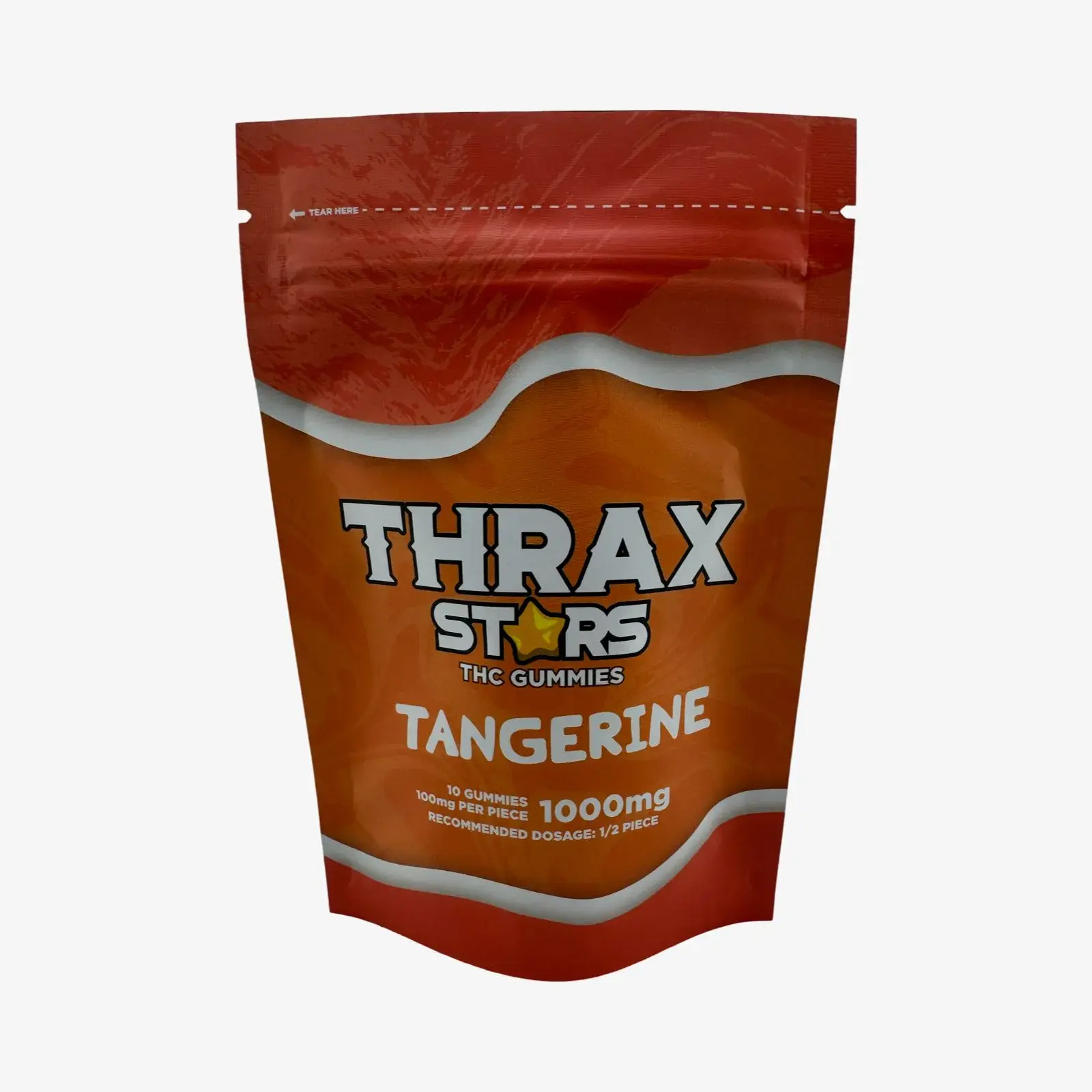[Q-4774-01] THRAX GUMMIES 10 STARS Delta 8 1000MG (Tangerine)