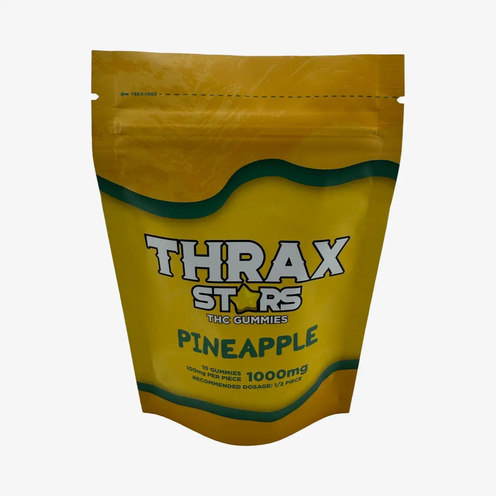 [Q-4774-03] THRAX GUMMIES 10 STARS Delta 8 1000MG (Pineapple)