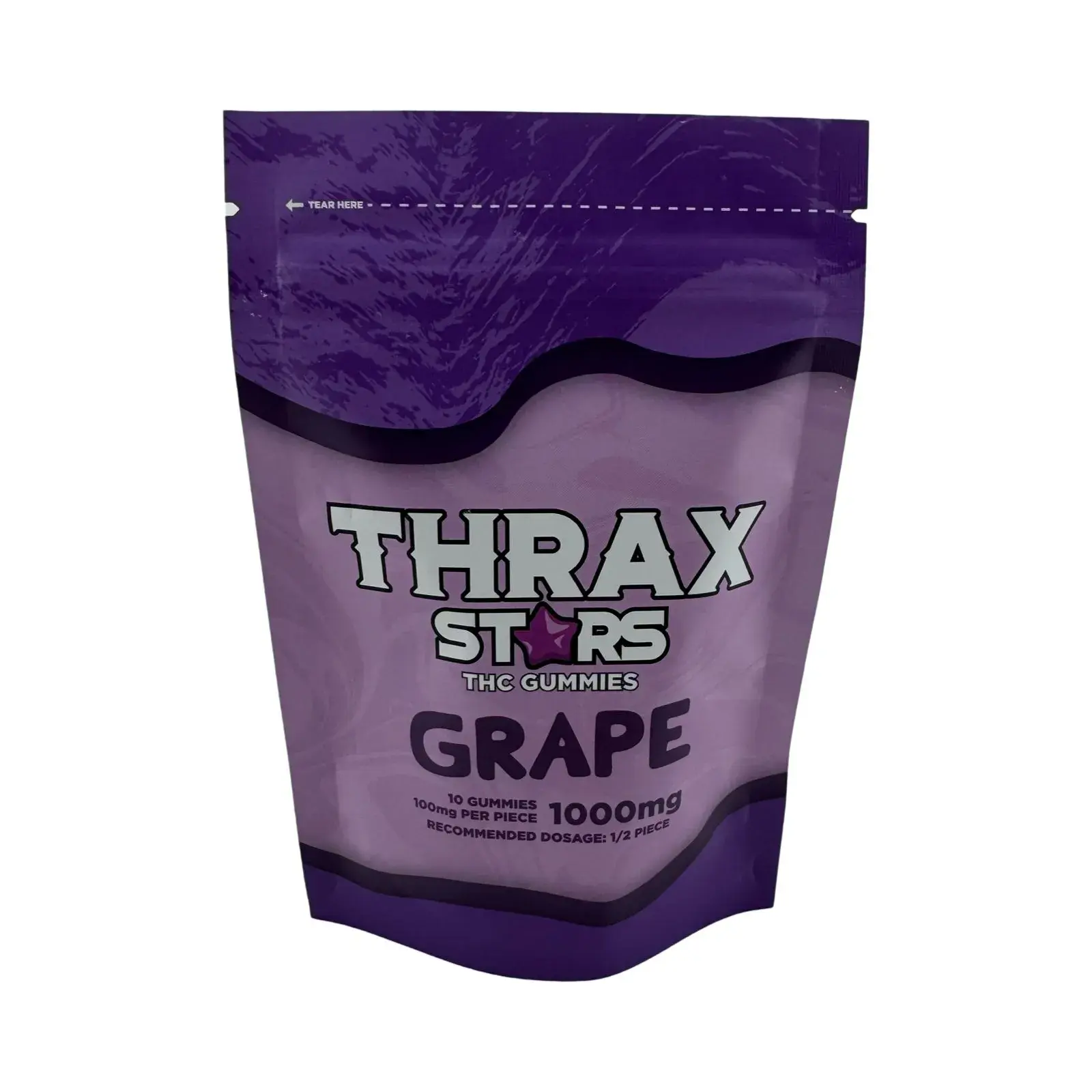 [Q-4774-06] THRAX GUMMIES 10 STARS Delta 8 1000MG (Grape)