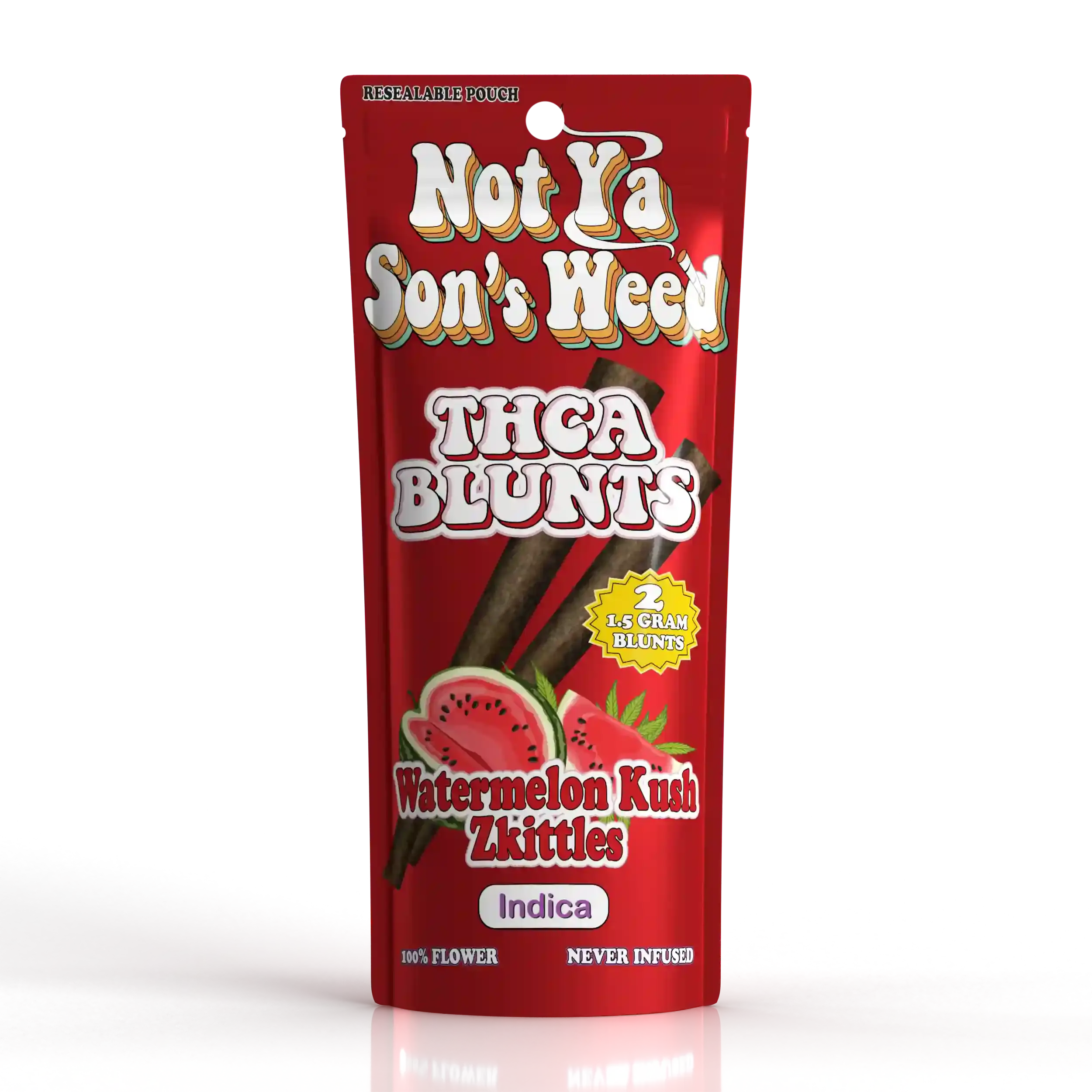 [Q-4796-04] NOT YA SON'S WEED 2PC THCA BLUNT 10PK DISPLAY (WATERMELON KUSH ZKITTLES (Indica))
