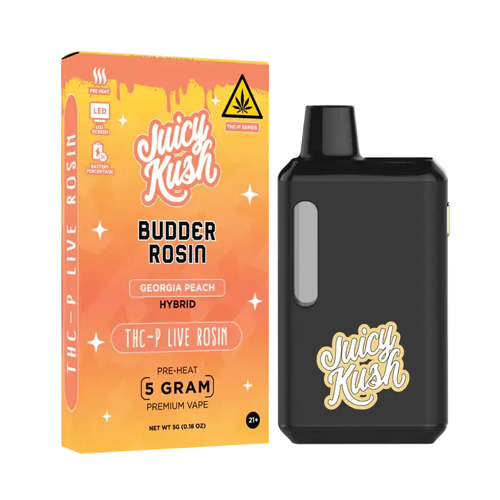 [Q-4801-06] Juicy Kush 5g Disposable THC-P 5PK a Box (GEORGIA PEACH)
