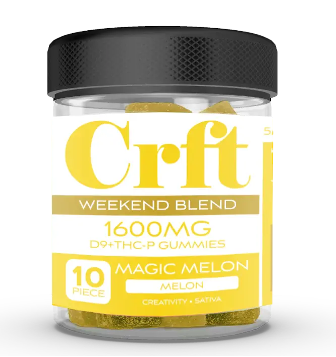 [Q-4804-01] CRFT 10 X 160MG D9 + THC-P jar  GUMMIES (MAGIC MELON)