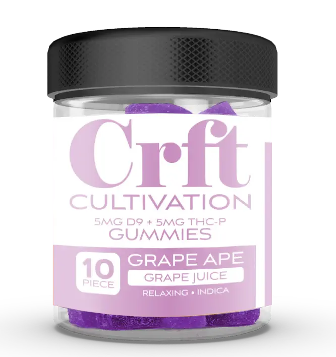 CRFT 10 X 10MG D9 + THC-P jar  GUMMIES